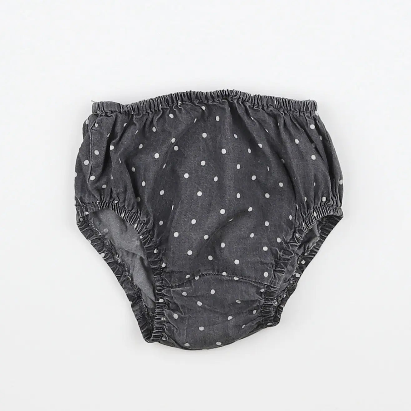 Zara - bloomer gris, blanc - 12/18 mois
