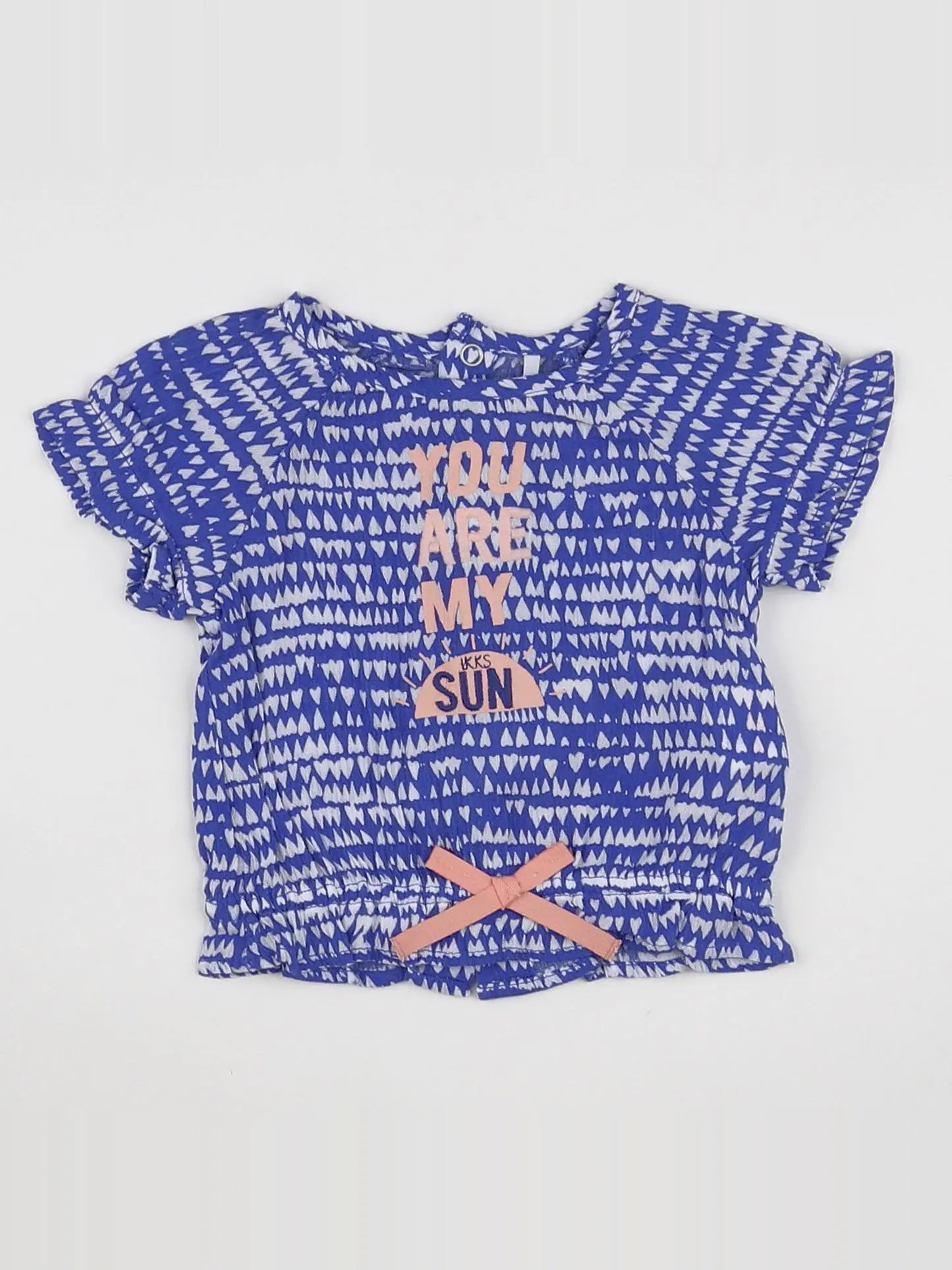 IKKS - blouse bleu (état neuf) - 6 mois