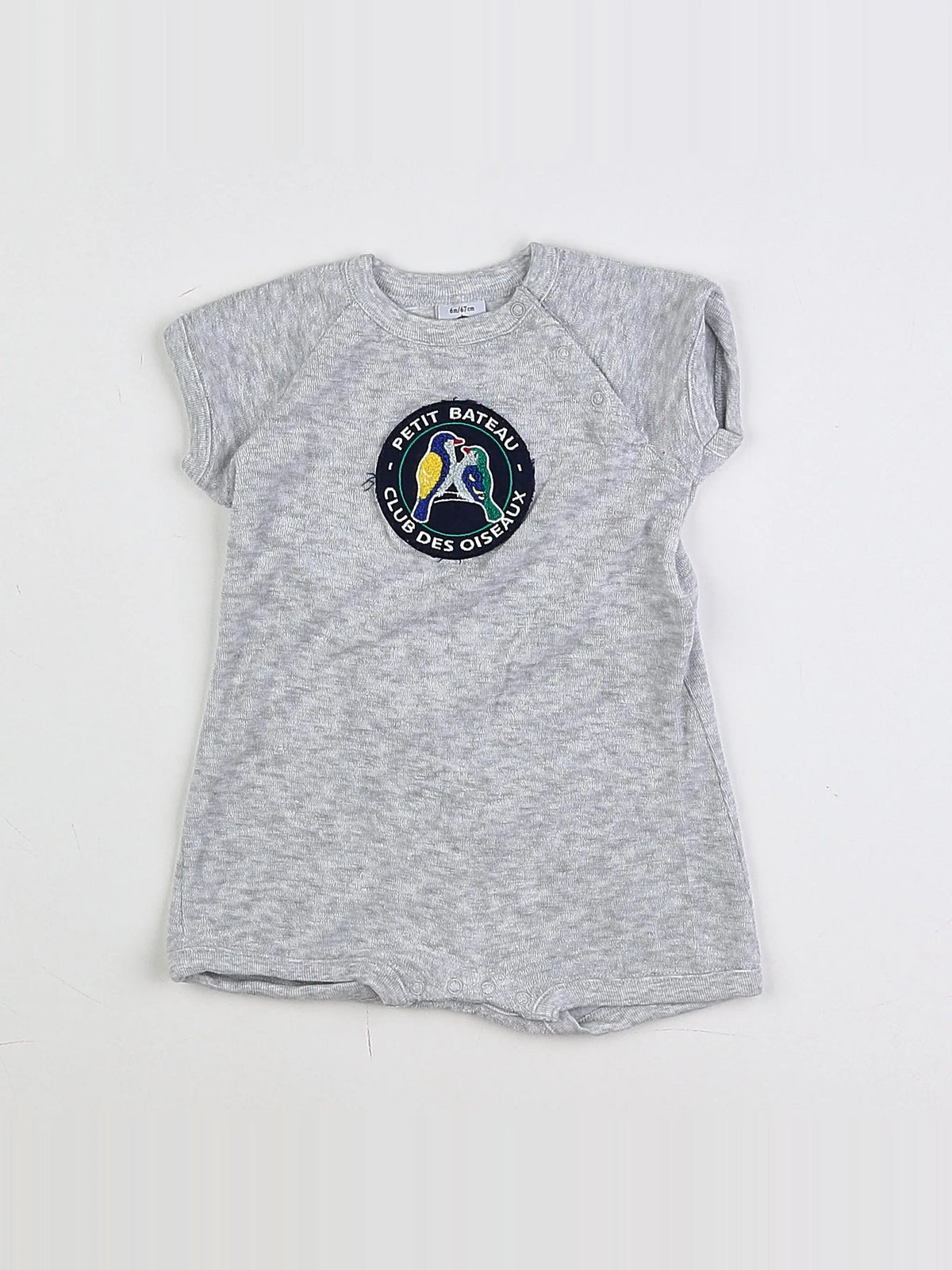 Petit Bateau - combinaison gris - 6 mois