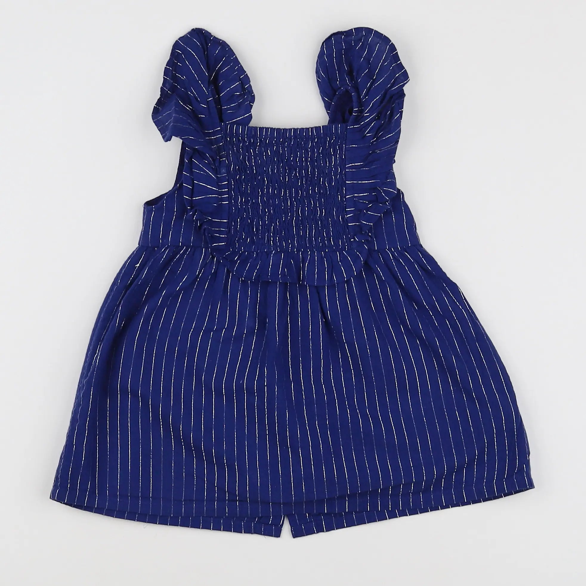Vertbaudet - robe bleu, argent - 6 mois