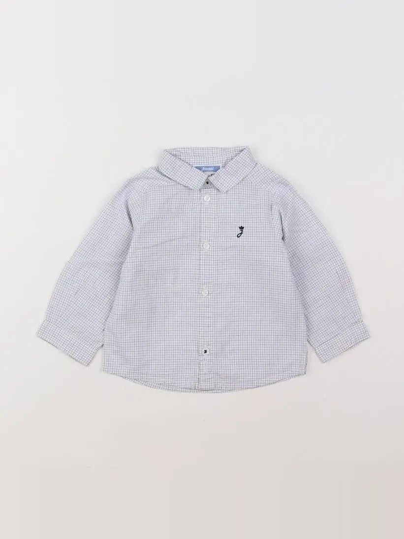 Jacadi - chemise bleu, blanc - 12 mois