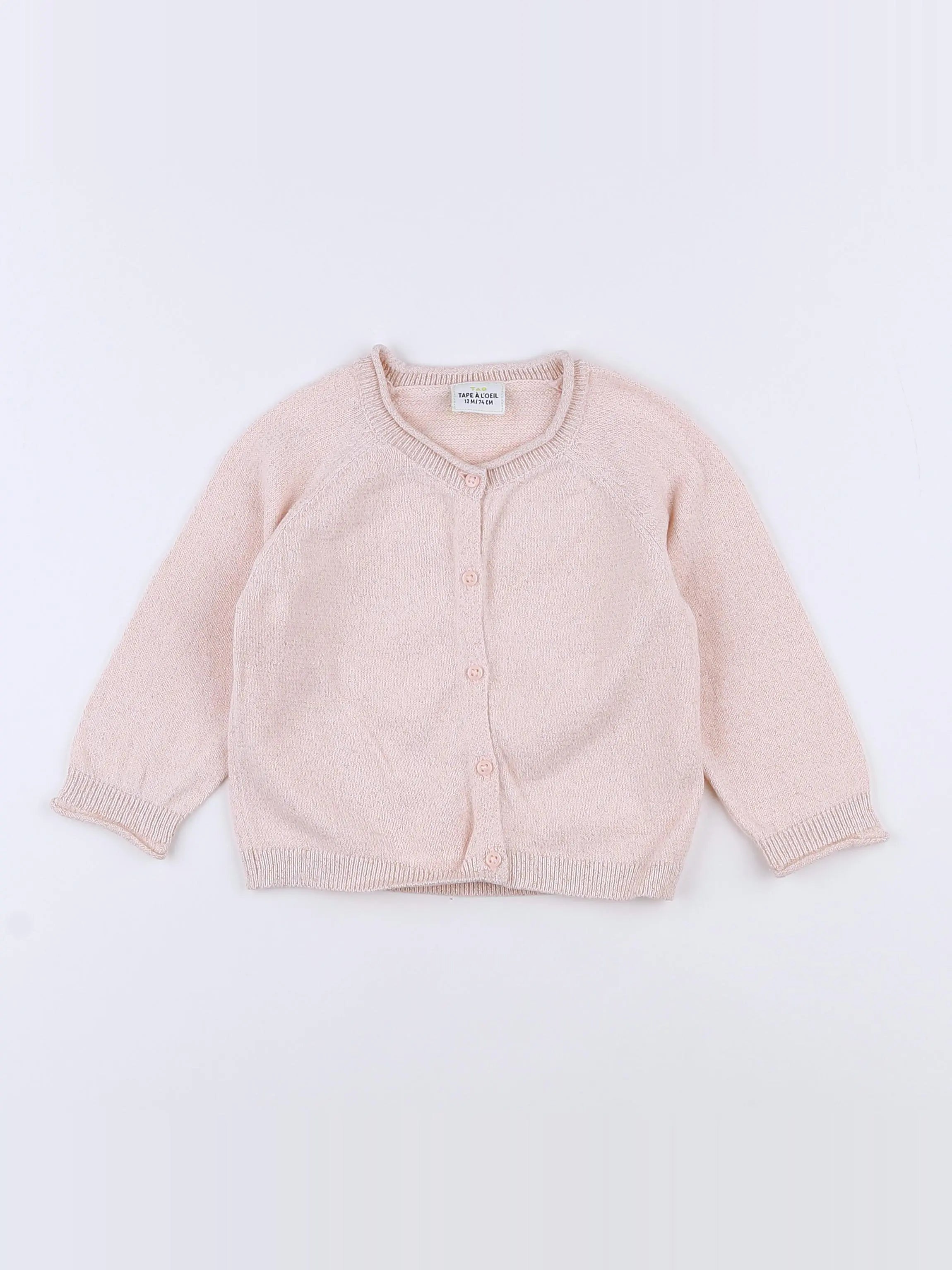 Tape à l'oeil - gilet rose, or - 12 mois