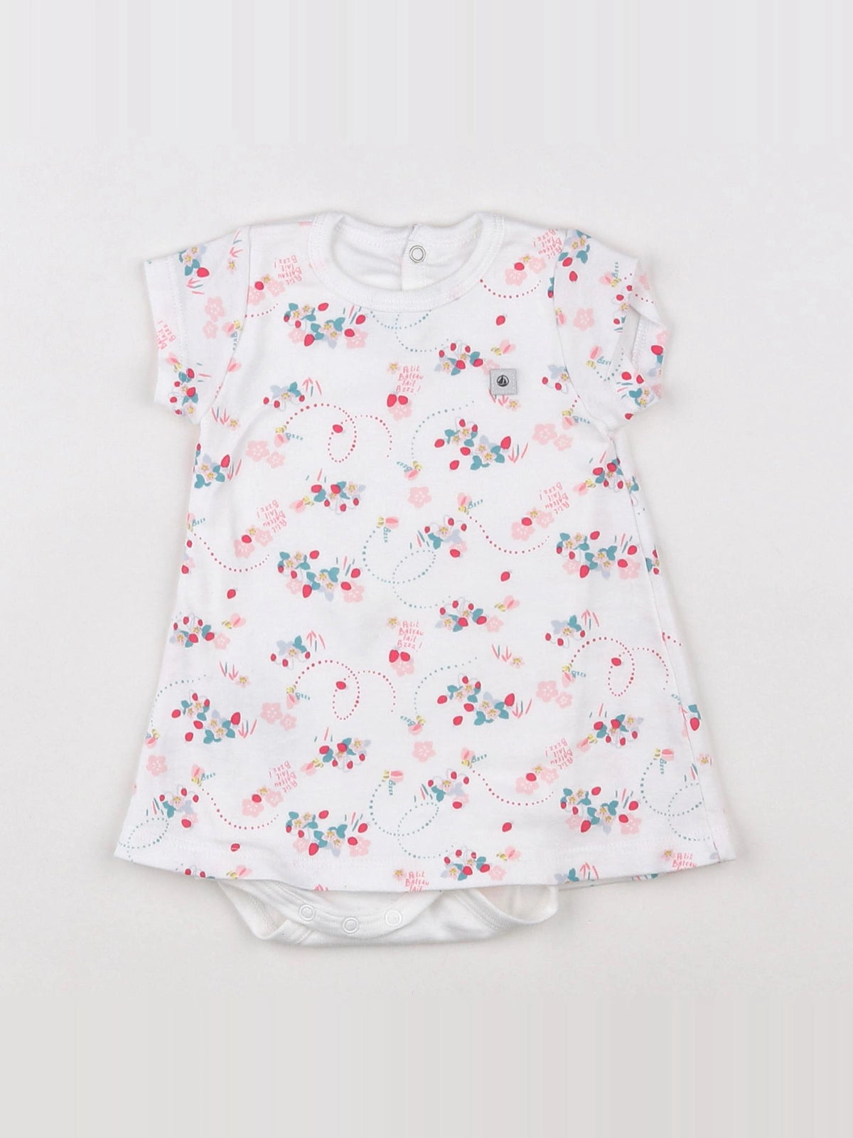 Petit Bateau - body vetement blanc - 3 mois