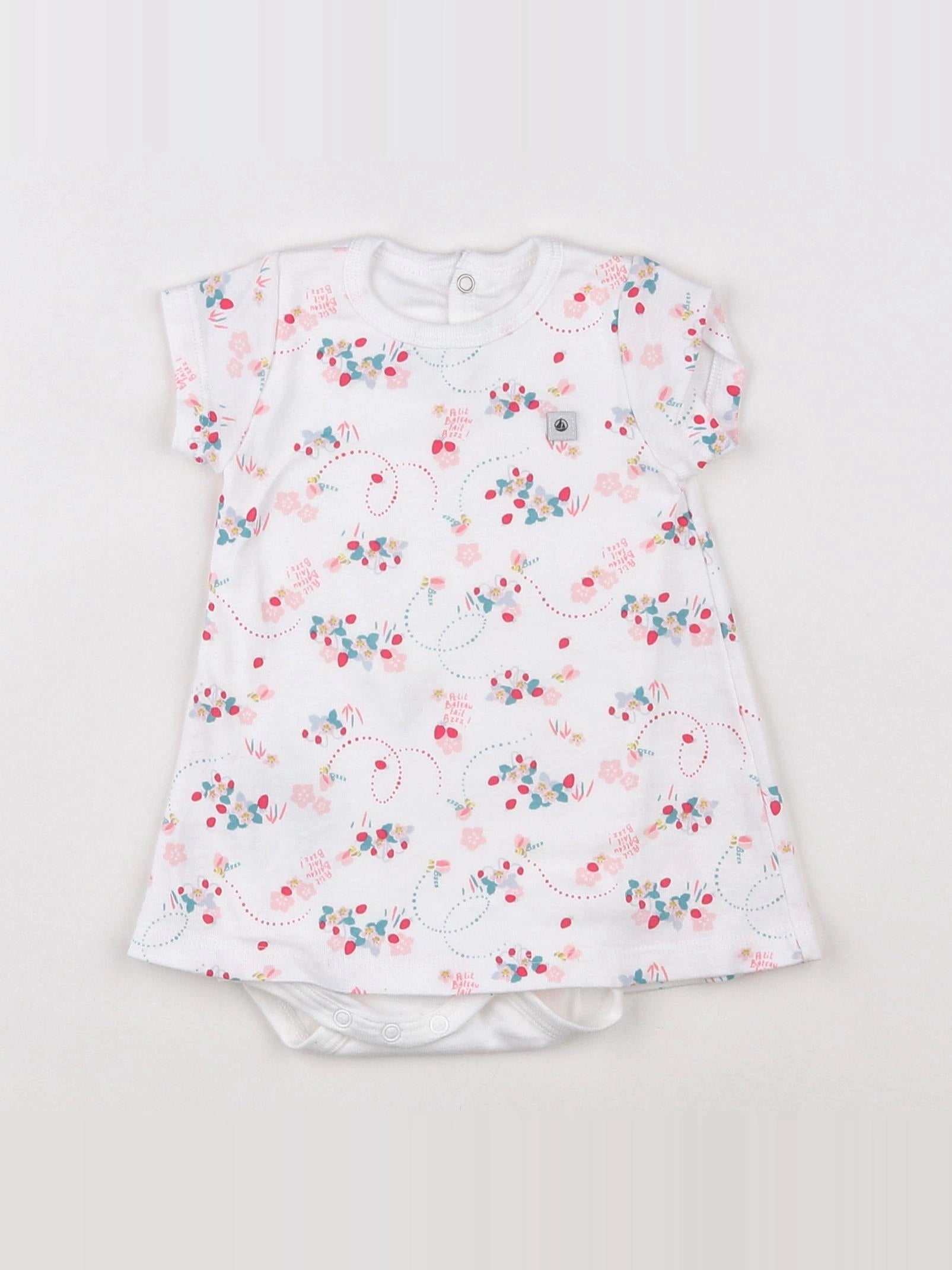Petit Bateau - body vetement blanc - 3 mois