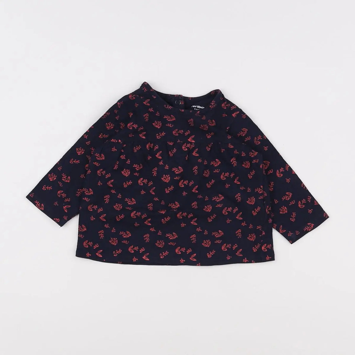 Vertbaudet - tee-shirt rose, bleu - 6 mois