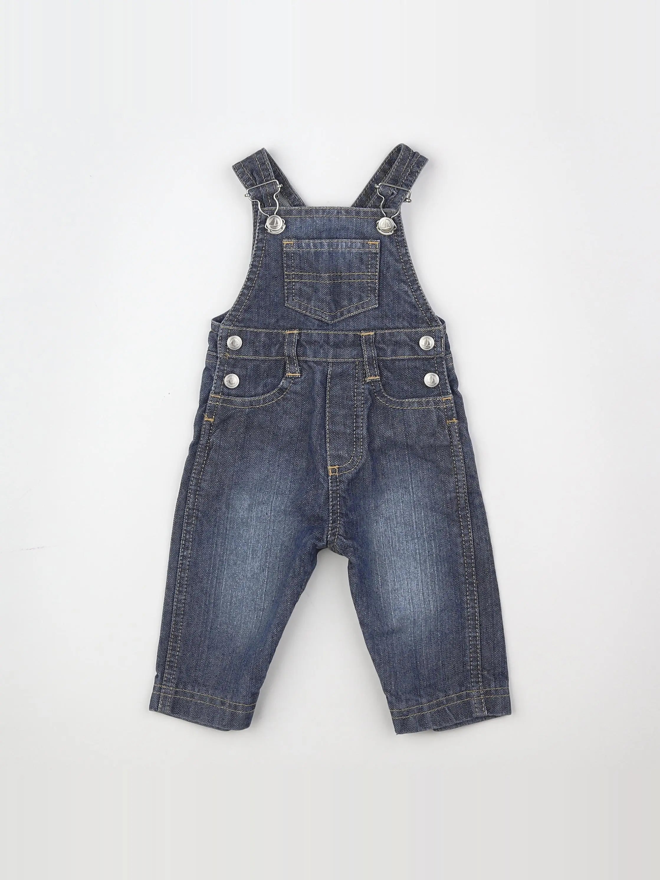 Petit Bateau - salopette bleu - 3 mois