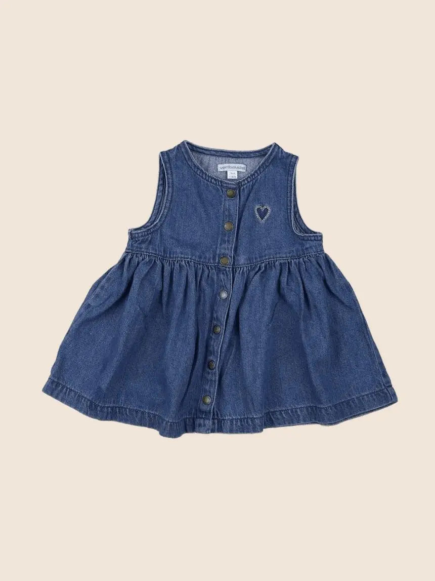 Vertbaudet - robe bleu - 12 mois