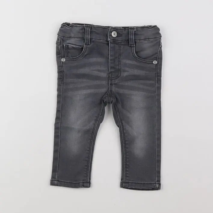 Vertbaudet - jean gris - 9 mois