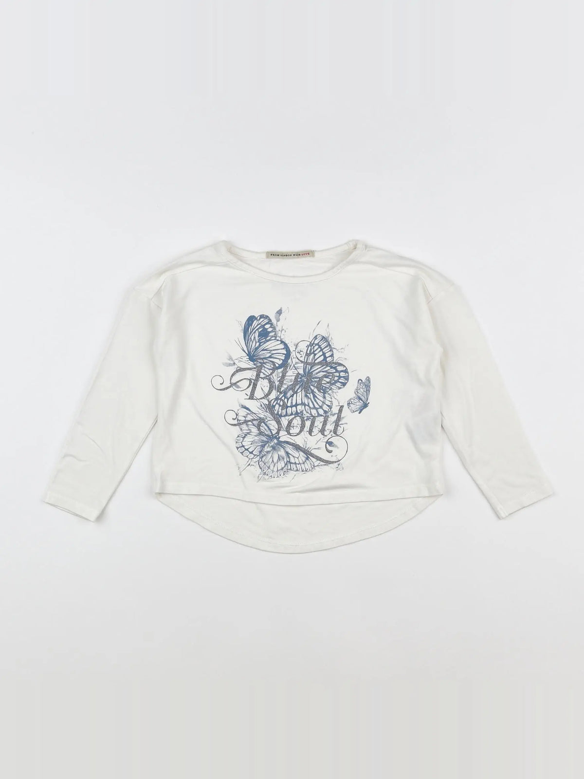 Pepe Jeans - tee-shirt blanc, bleu, argent - 4 ans