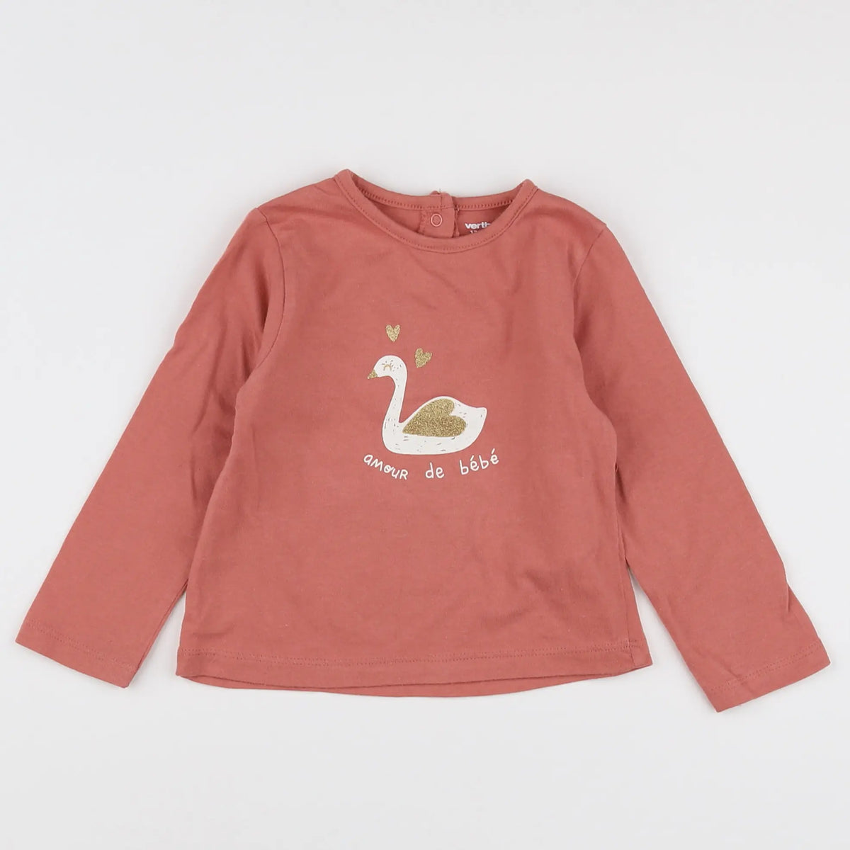 Vertbaudet - tee-shirt rose - 12 mois