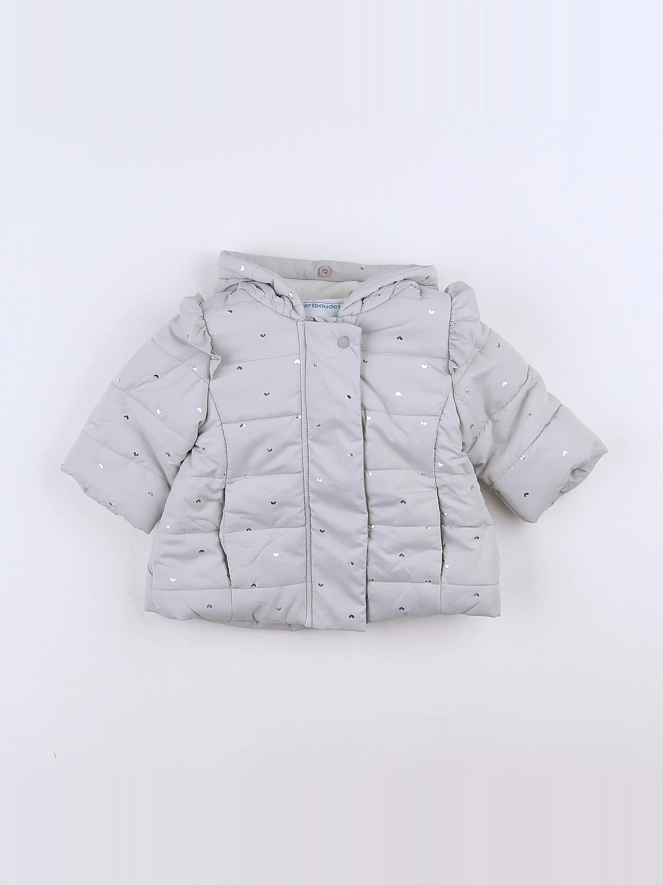 Vertbaudet - doudoune Gris - 3 mois