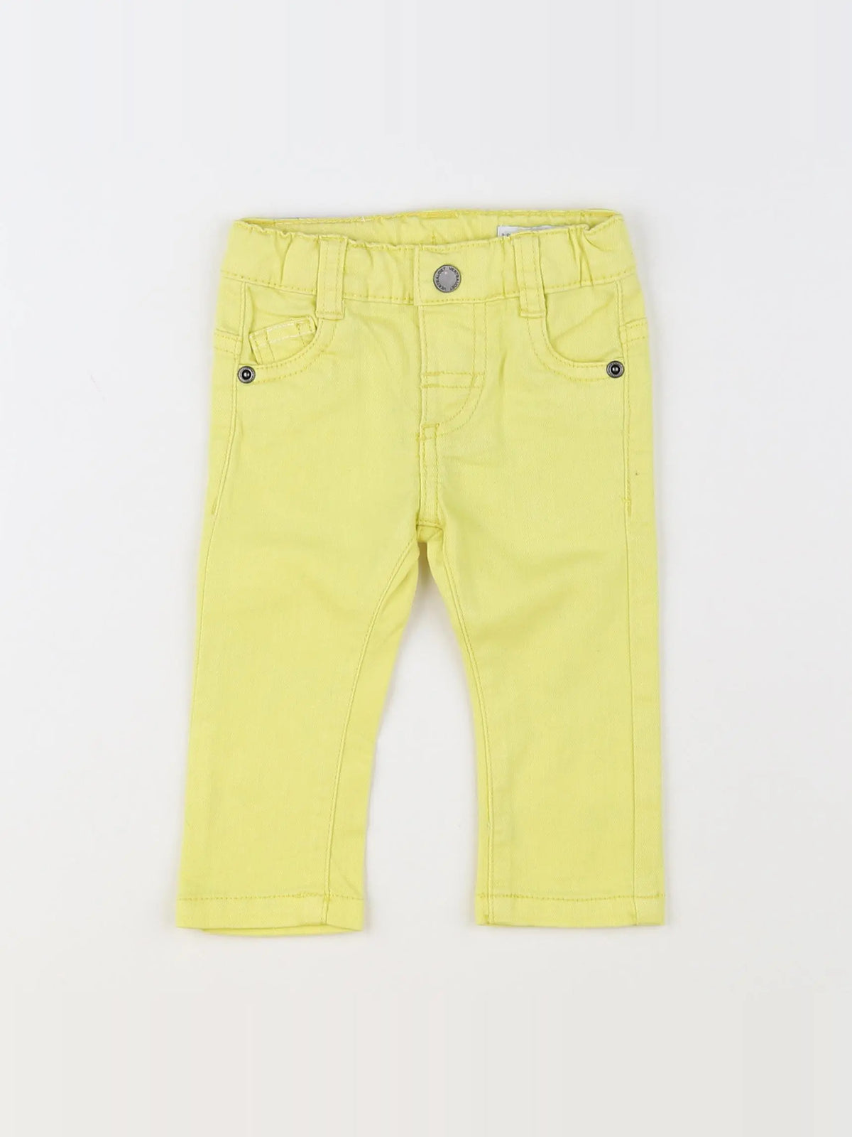 Vertbaudet - pantalon jaune - 3 mois