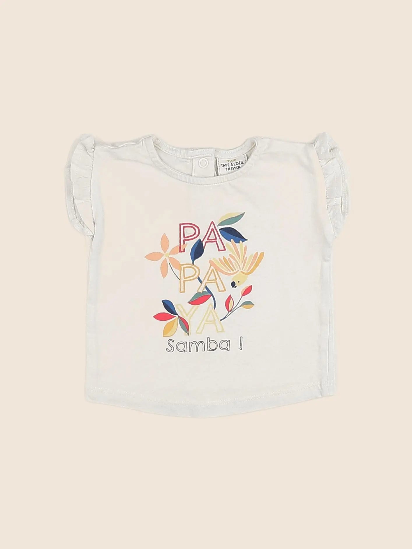 Tape à l'oeil - tee-shirt beige - 3 mois