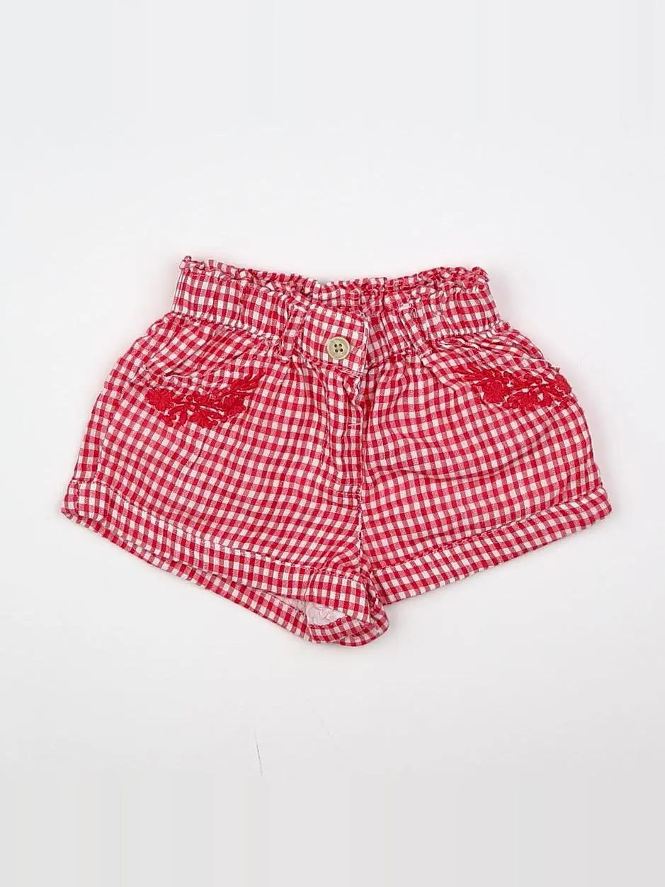 Tape à l'oeil - short blanc, rouge - 6 mois