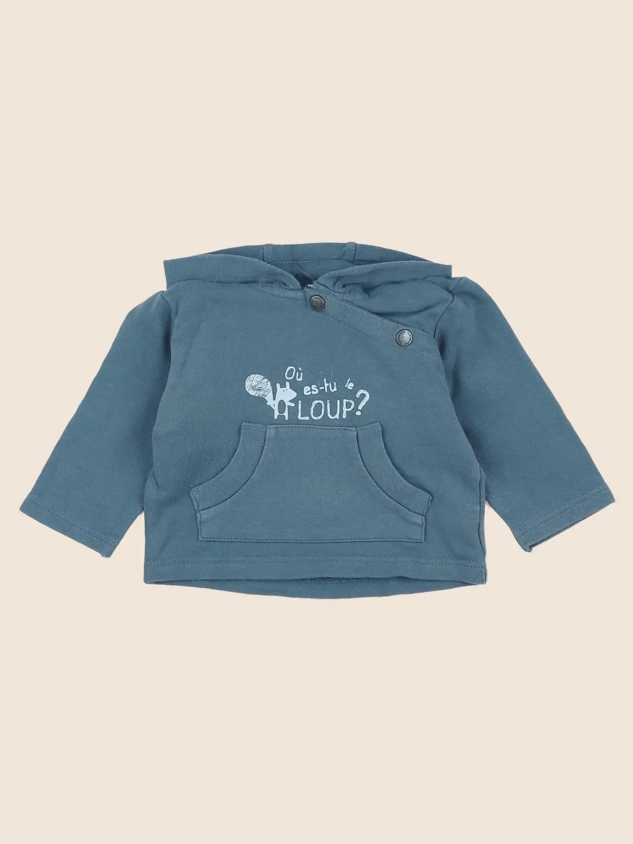 Vertbaudet - sweat bleu - 6 mois