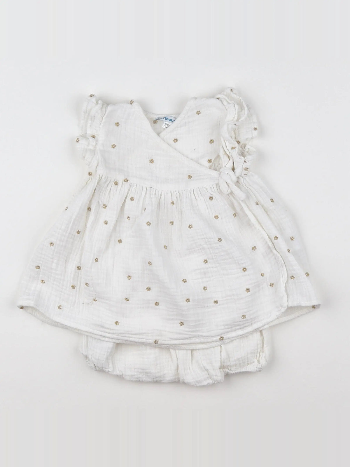 Vertbaudet - robe blanc - 6 mois