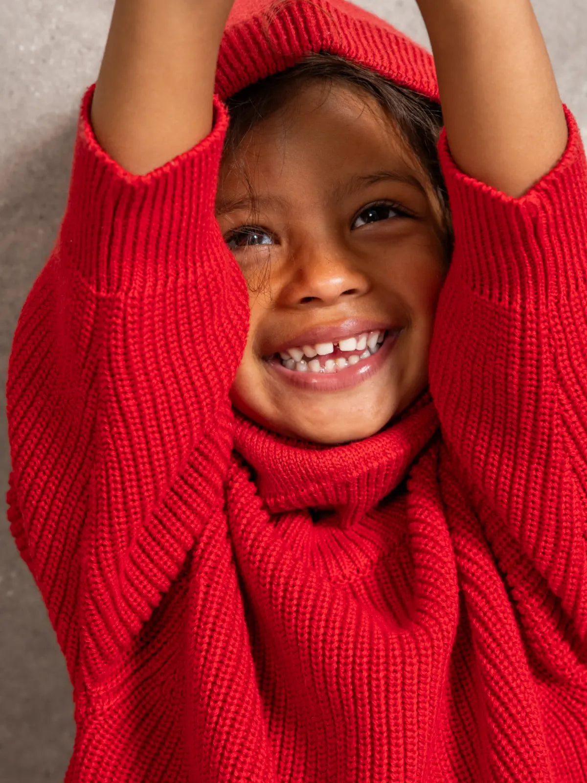 Le pull 100% coton  Rouge coquelicot