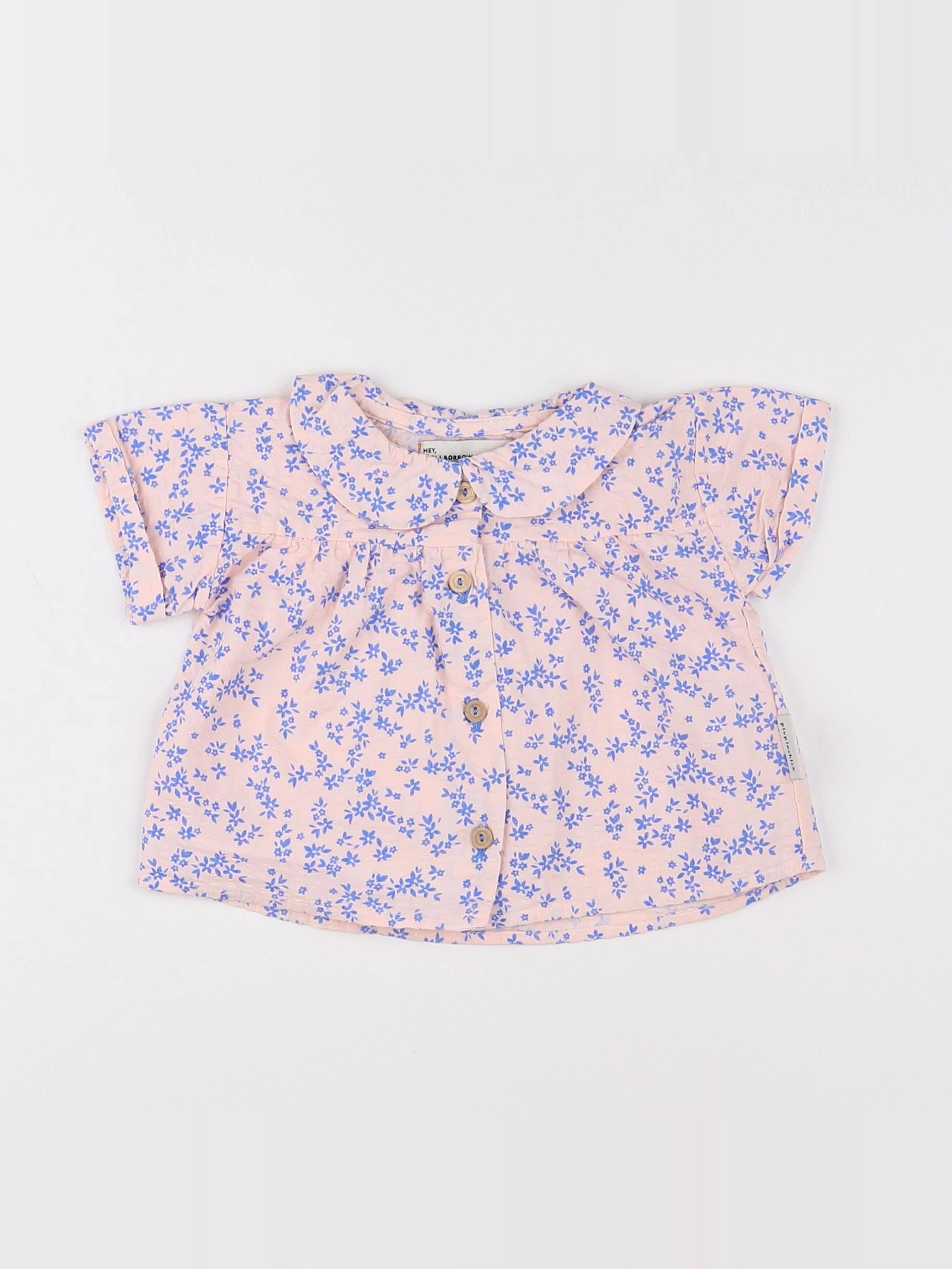 Piupiuchick - blouse rose - 3 mois