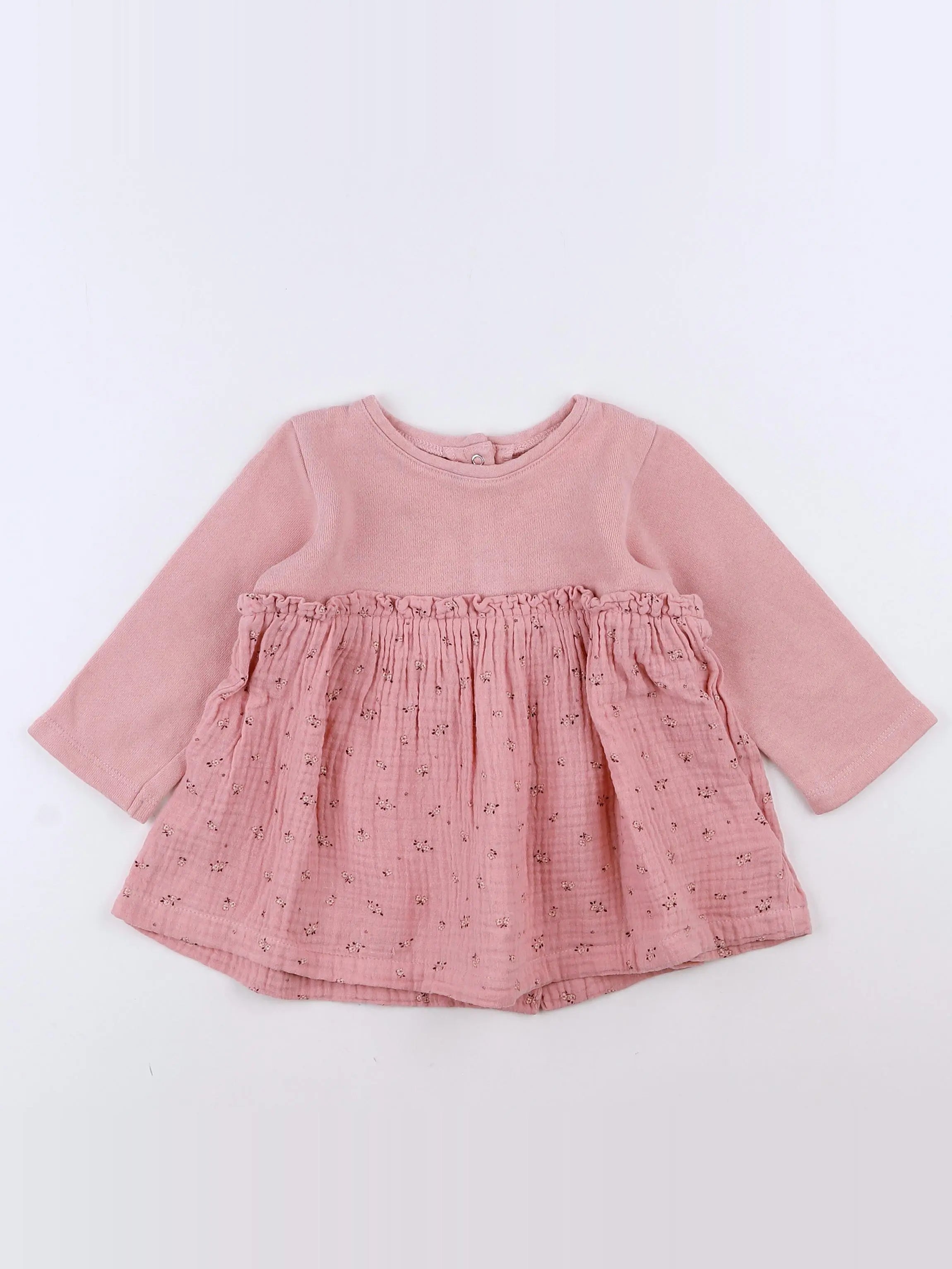 Vertbaudet - robe rose - 12 mois