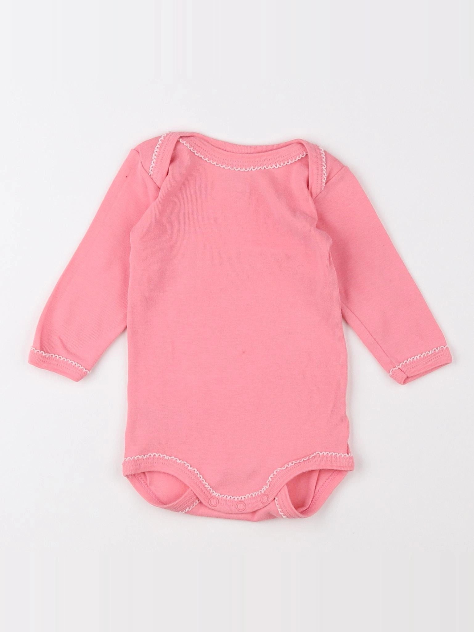 Petit Bateau - body rose - 3 mois