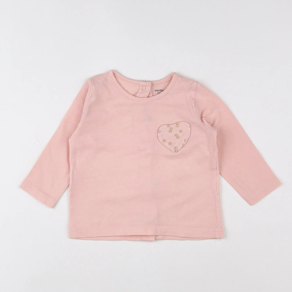 Vertbaudet - tee-shirt rose - 6 mois