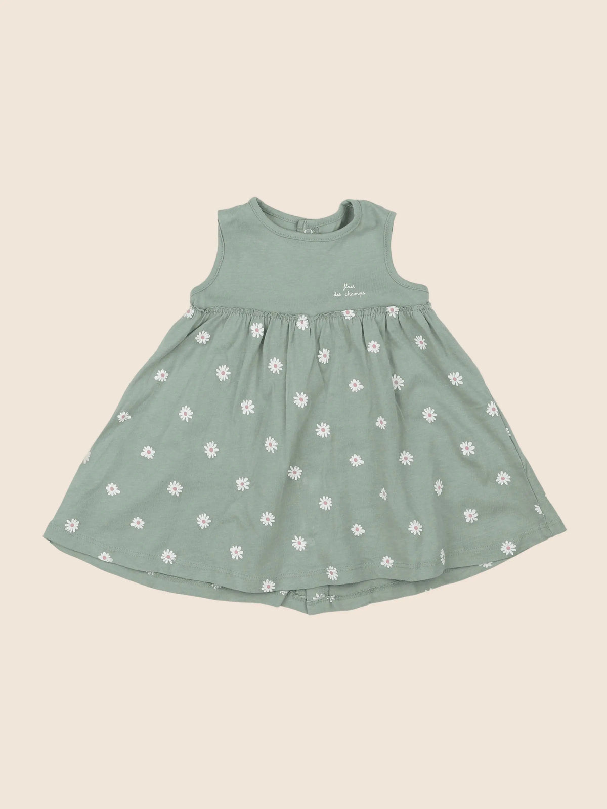 Vertbaudet - robe vert - 9 mois