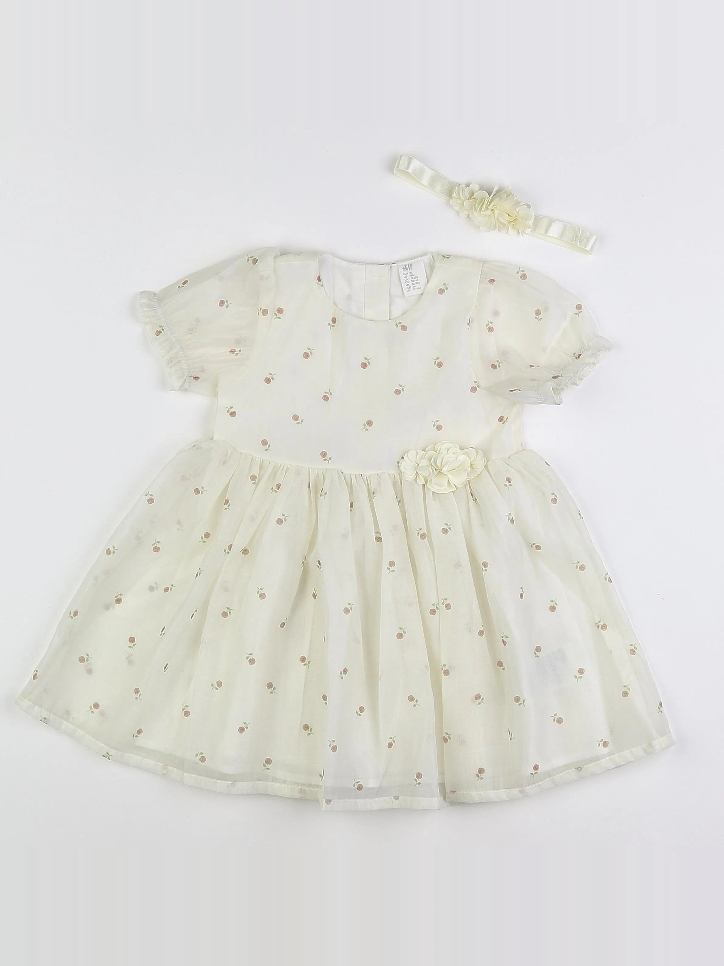 H&M - robe beige - 12/18 mois