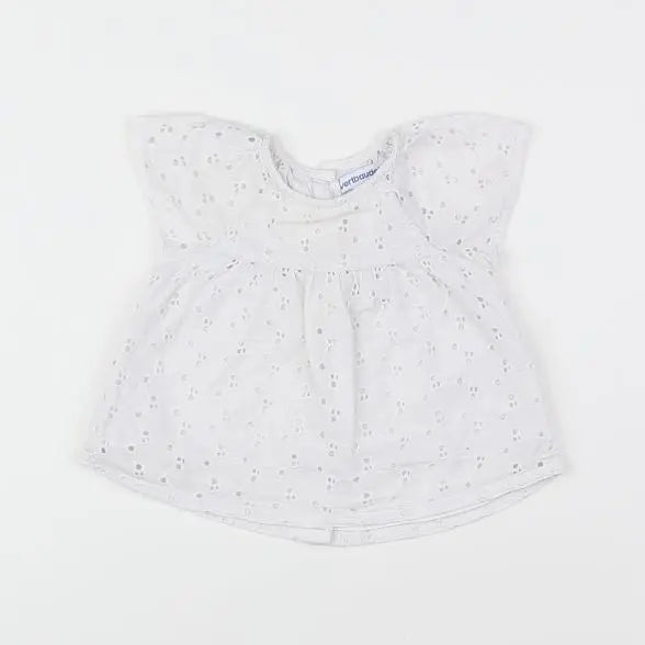 Vertbaudet - blouse blanc - 6 mois
