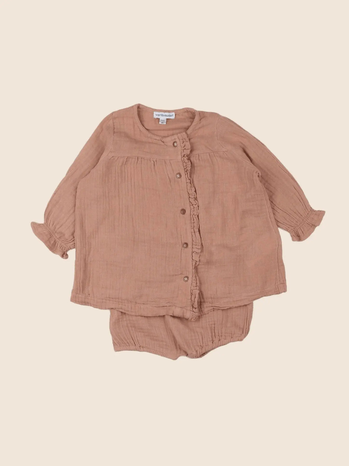 Vertbaudet - robe rose - 9 mois
