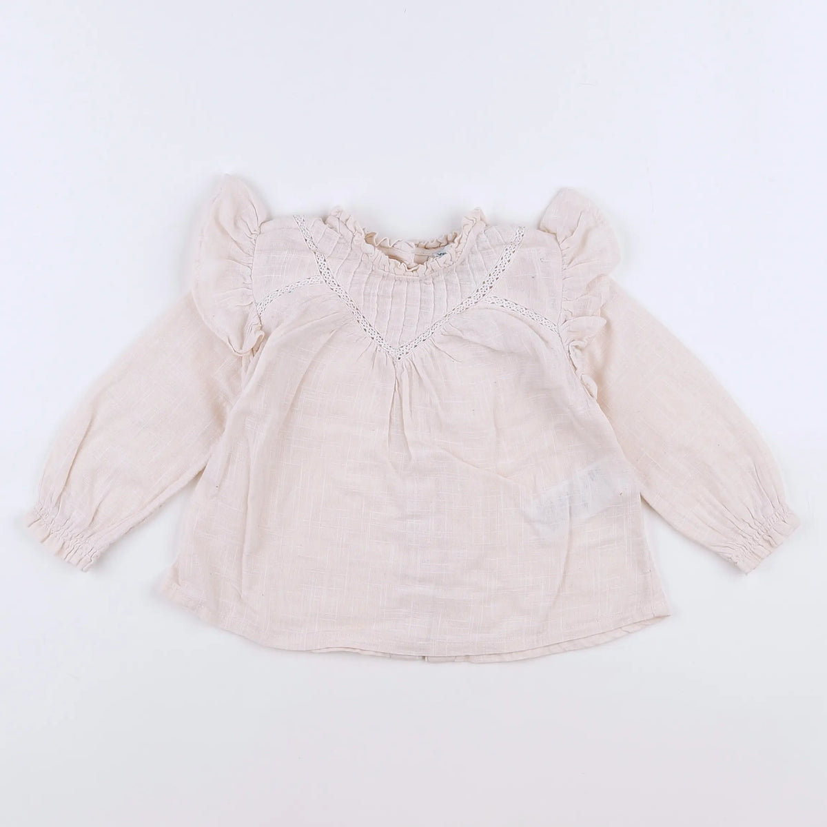 Vertbaudet - blouse beige - 12 mois