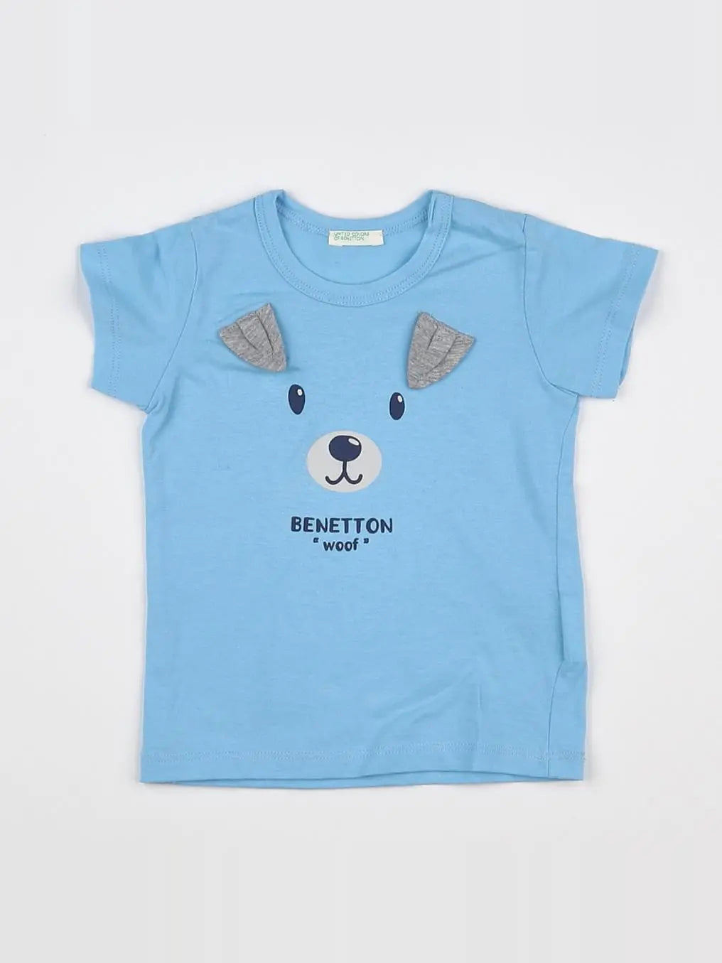 Benetton - tee-shirt bleu - 6 mois