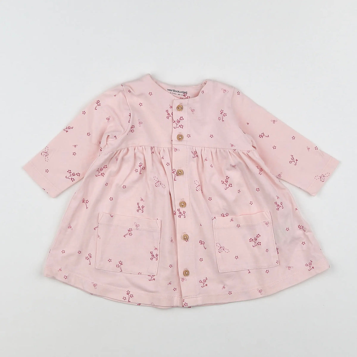 Vertbaudet - robe rose - 3 mois