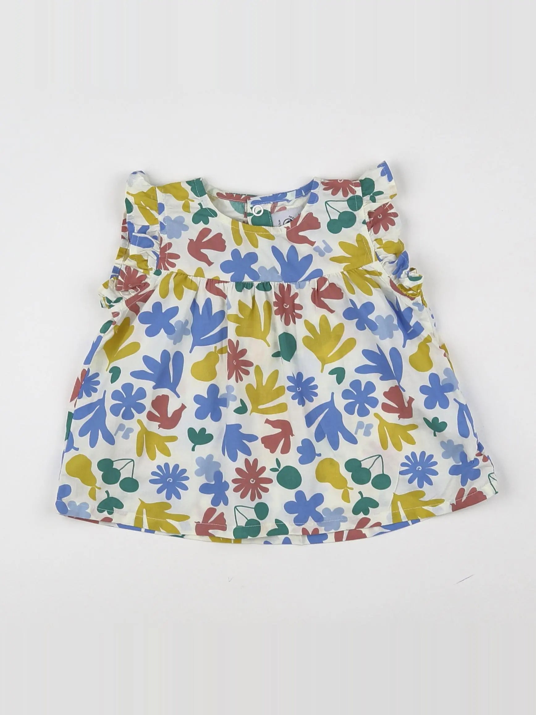 Petit Bateau - blouse multicolore - 6 mois