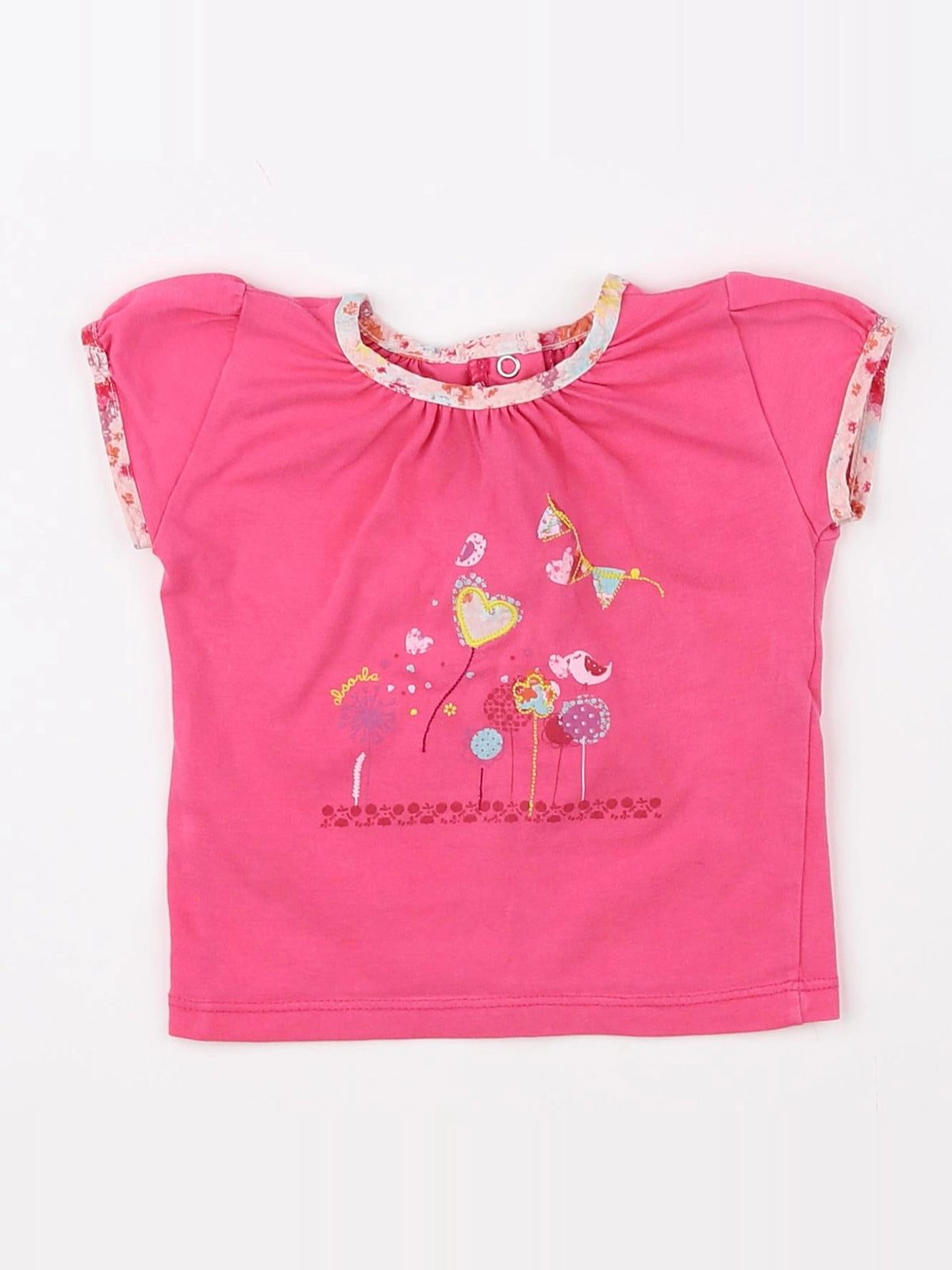 Absorba - tee-shirt rose - 6 mois