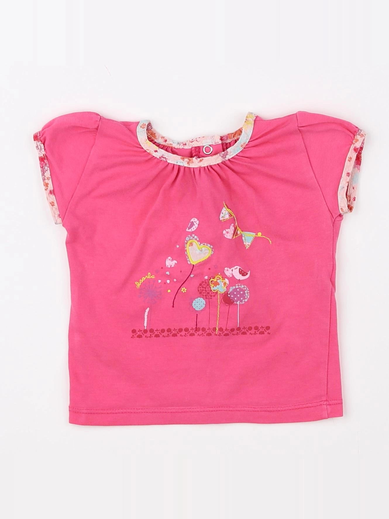 Absorba - tee-shirt rose - 6 mois