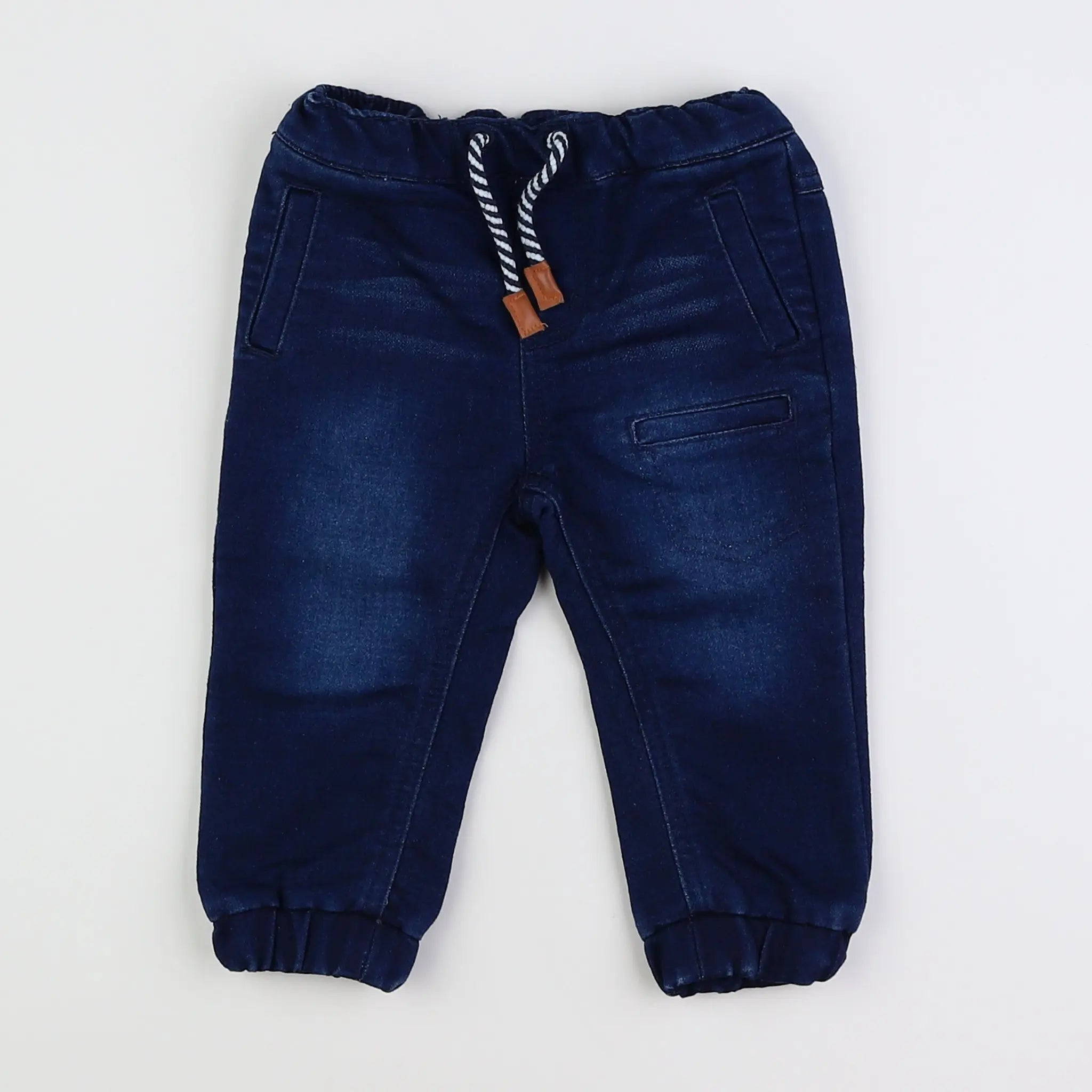 Vertbaudet - pantalon bleu - 12 mois