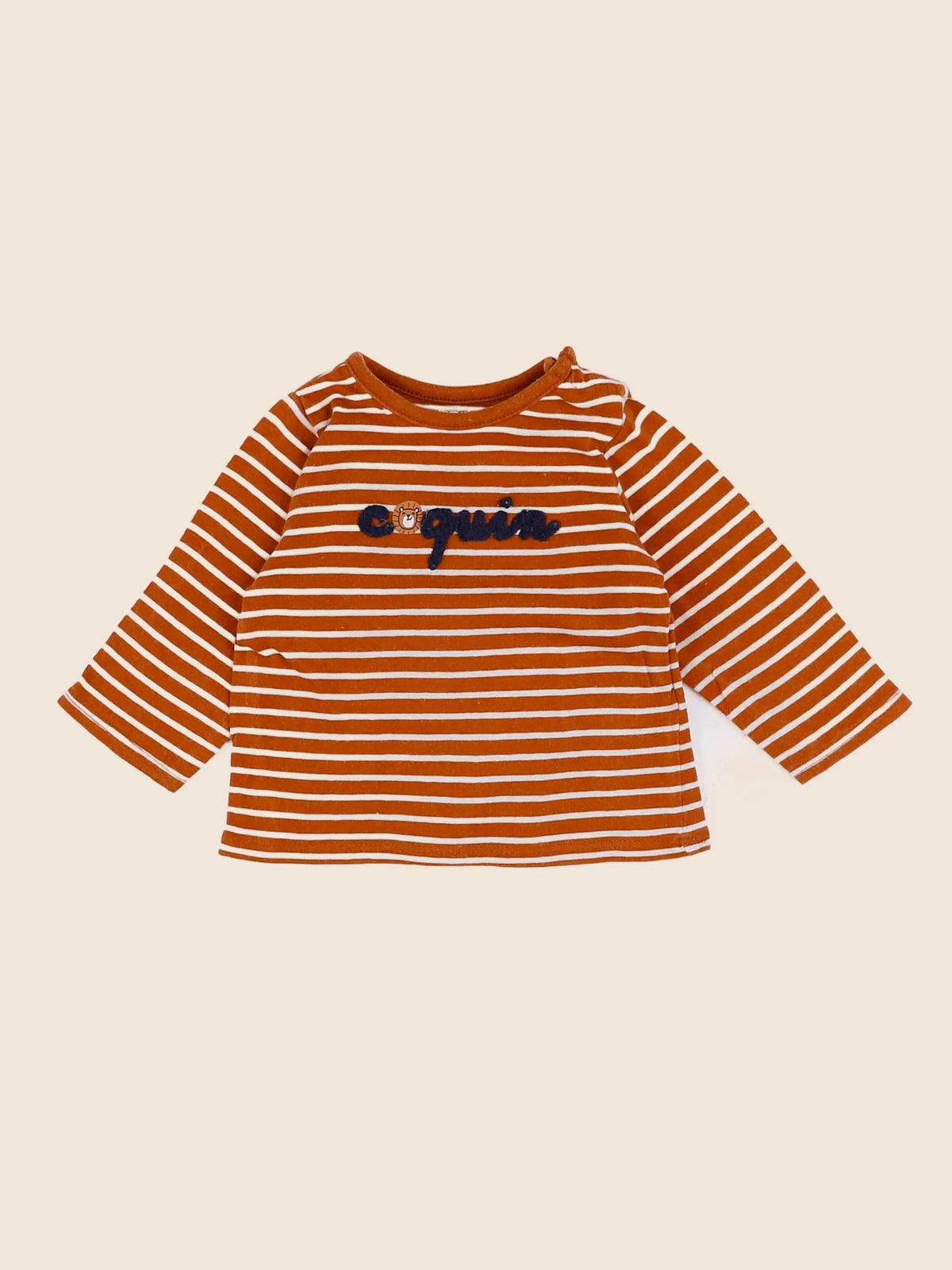 Vertbaudet - tee-shirt marron - 3 mois