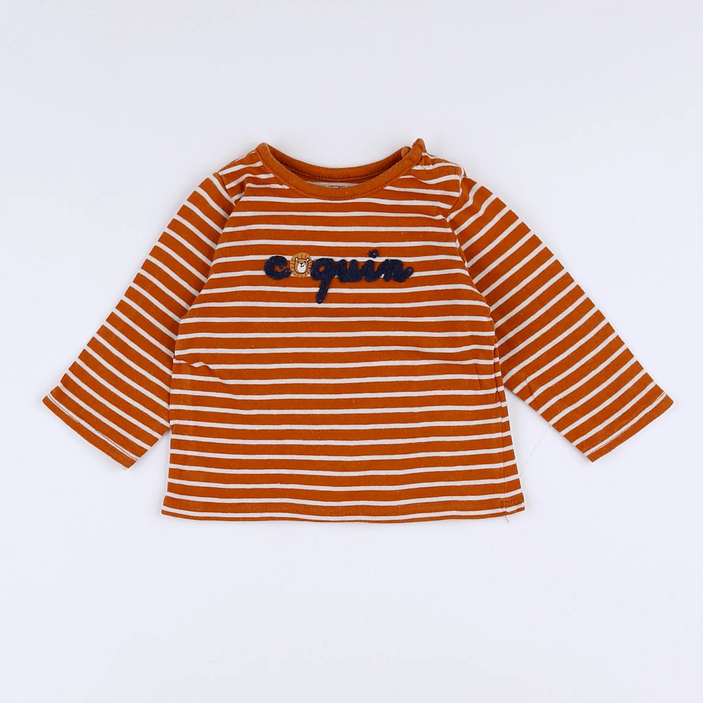 Vertbaudet - tee-shirt marron - 3 mois