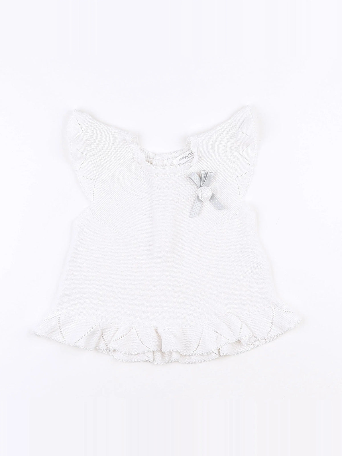 Mayoral - tee-shirt blanc - 12 mois