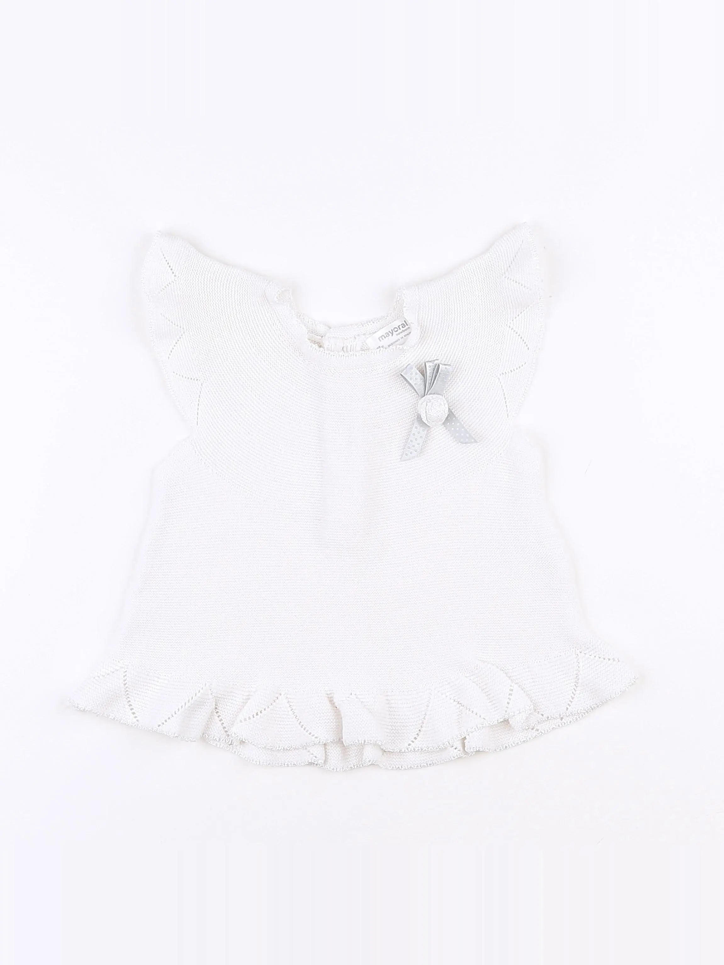 Mayoral - tee-shirt blanc - 12 mois