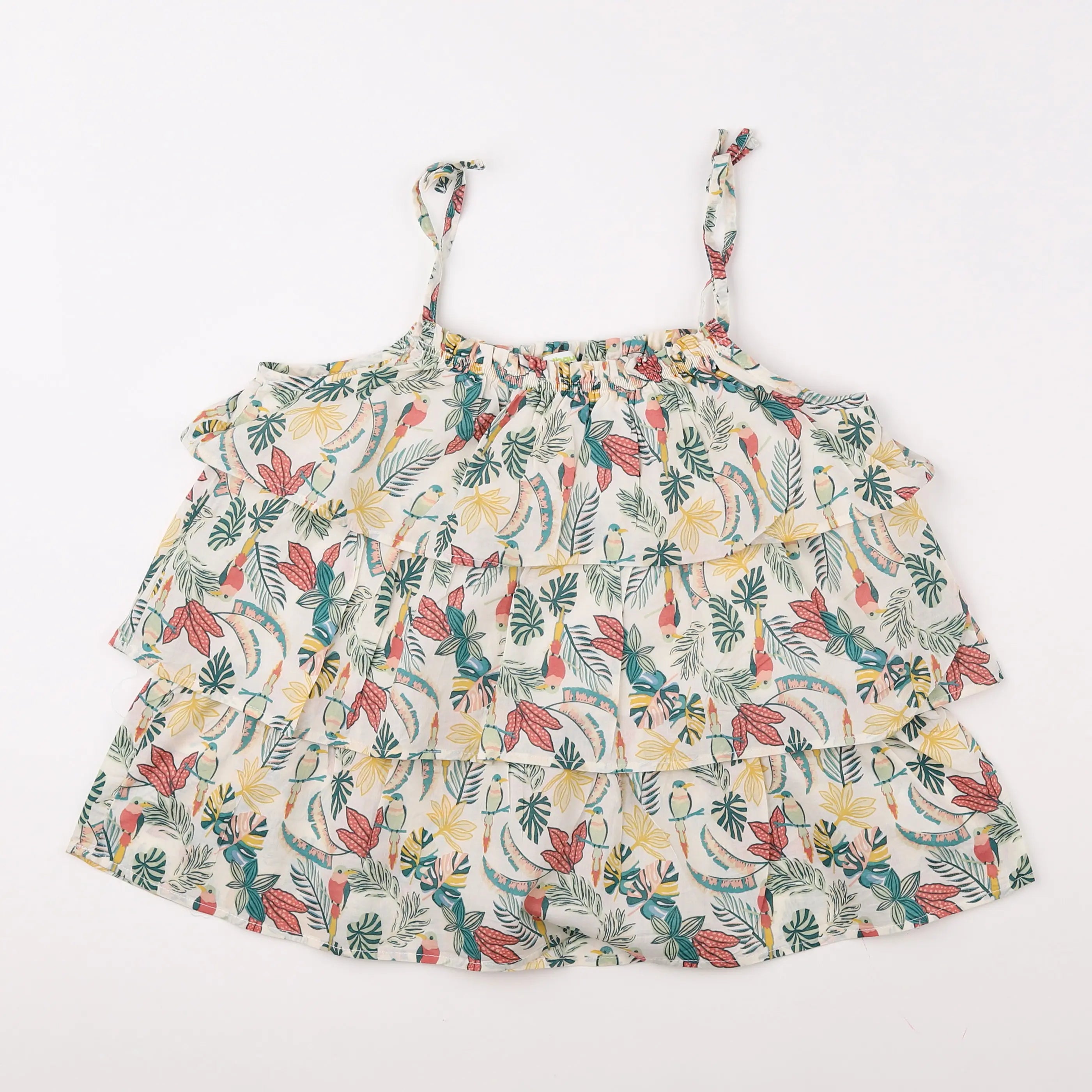 Vertbaudet - blouse blanc, vert - 12 ans