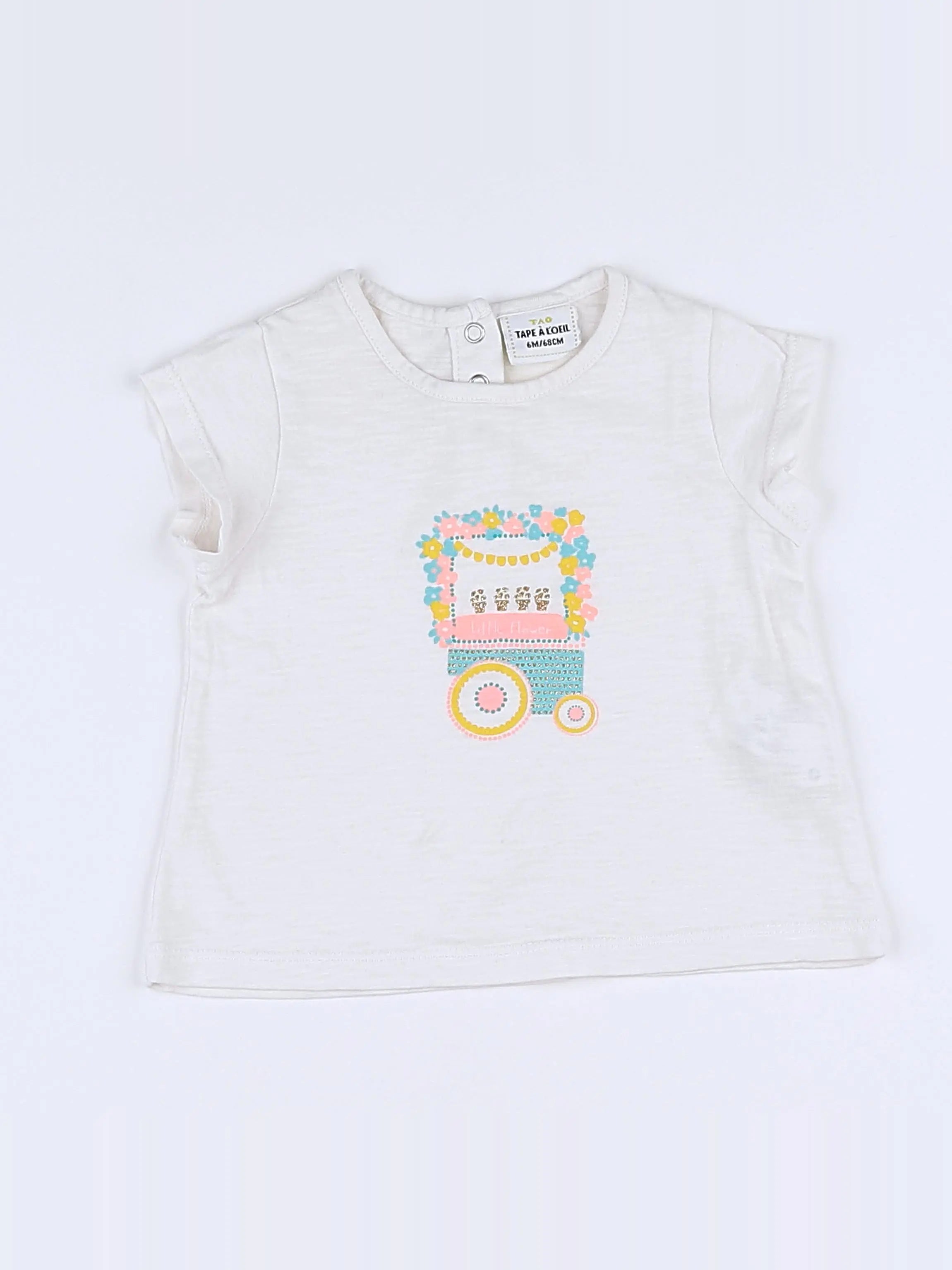 Tape à l'oeil - tee-shirt beige - 6 mois
