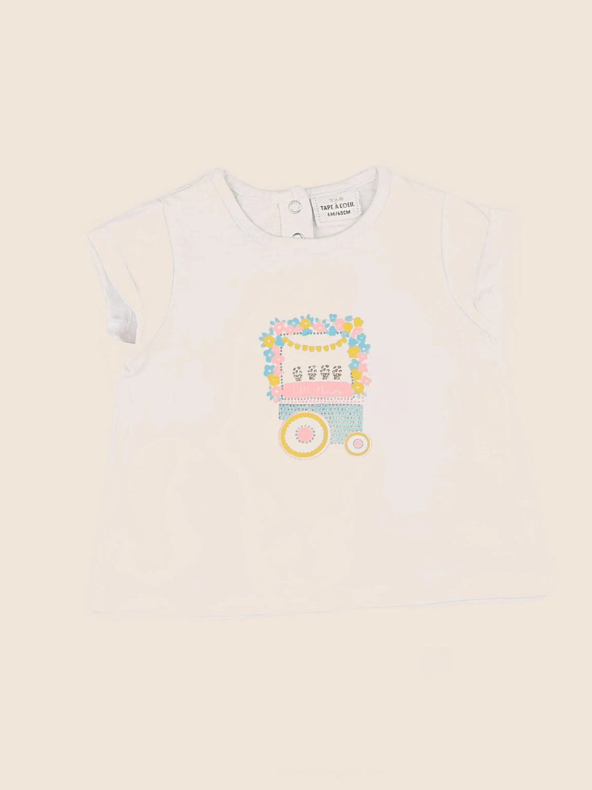 Tape à l'oeil - tee-shirt beige - 6 mois