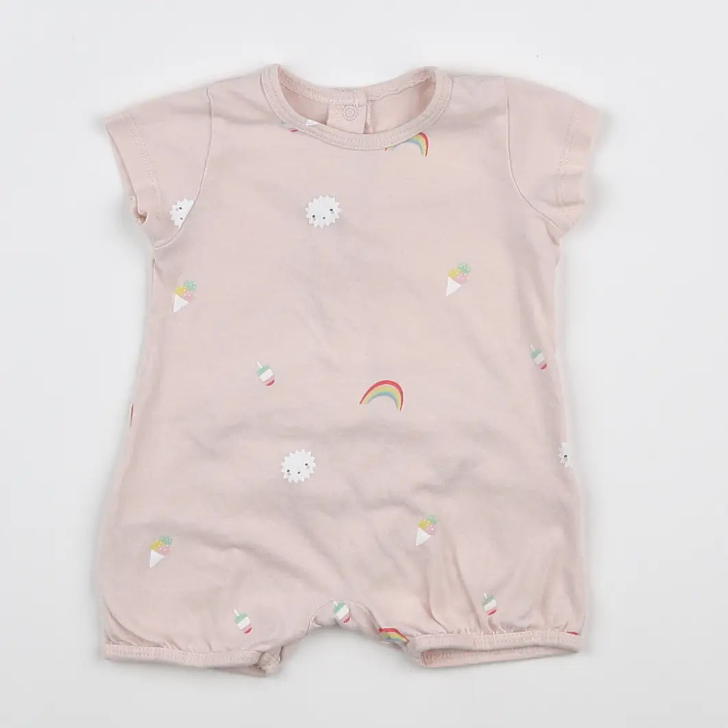 Vertbaudet - pyjama coton rose - 3 mois