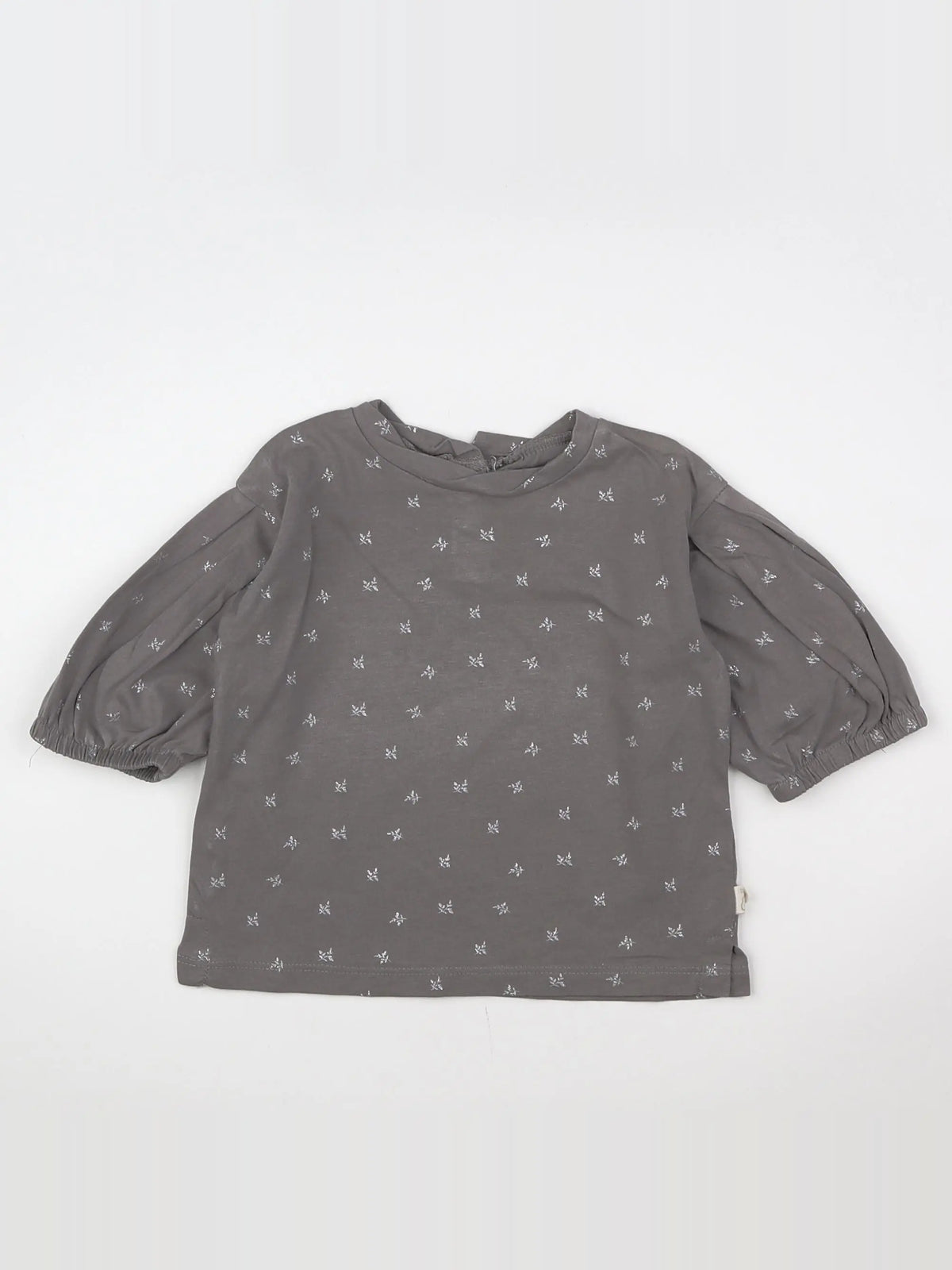 Mango - tee-shirt gris - 9/12 mois
