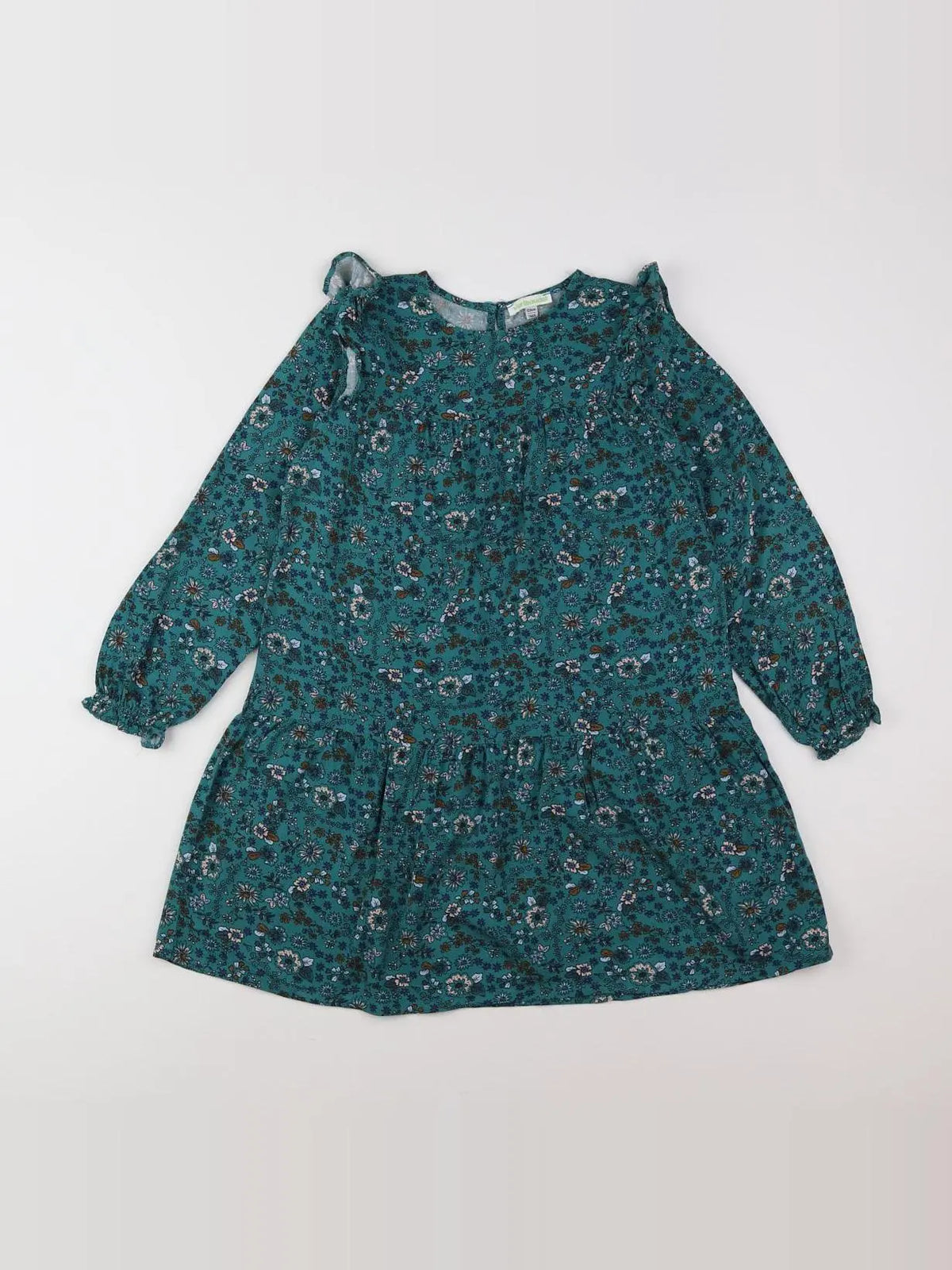 Vertbaudet - robe vert - 7 ans
