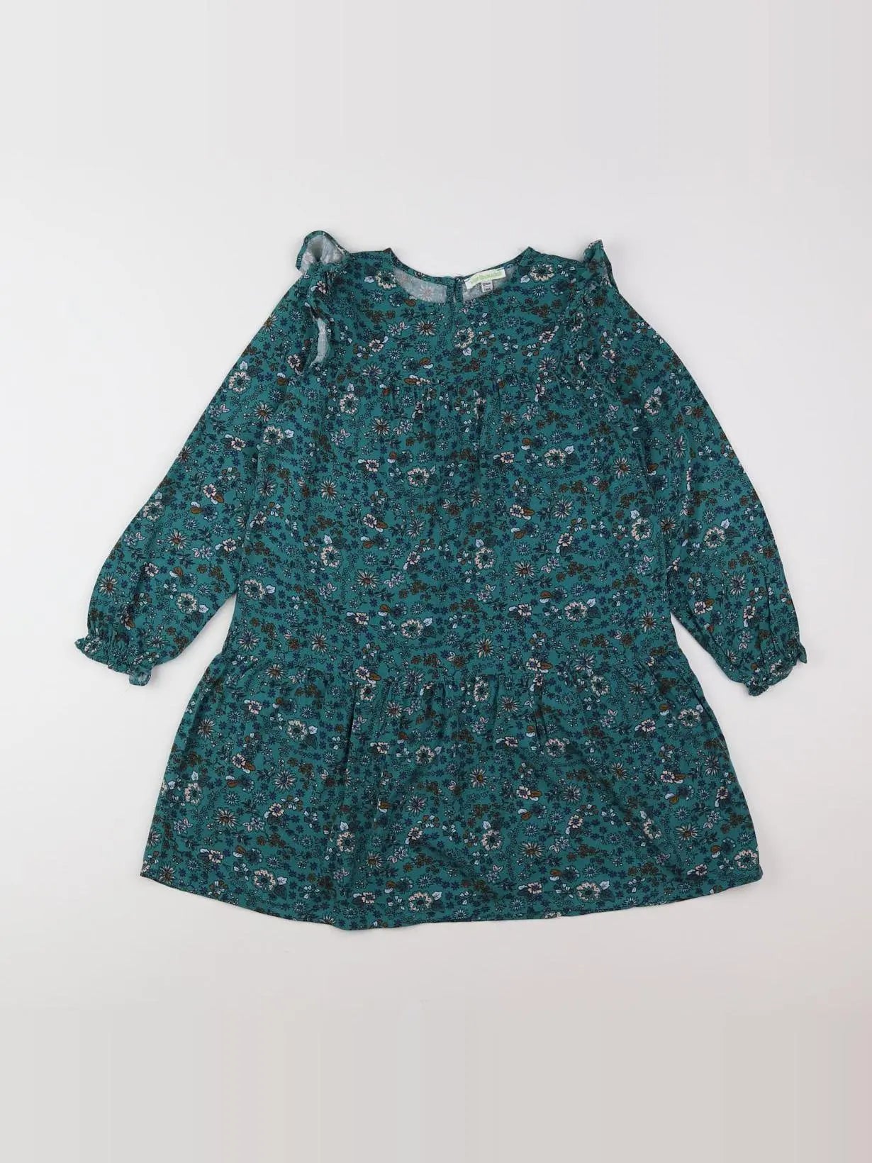 Vertbaudet - robe vert - 7 ans