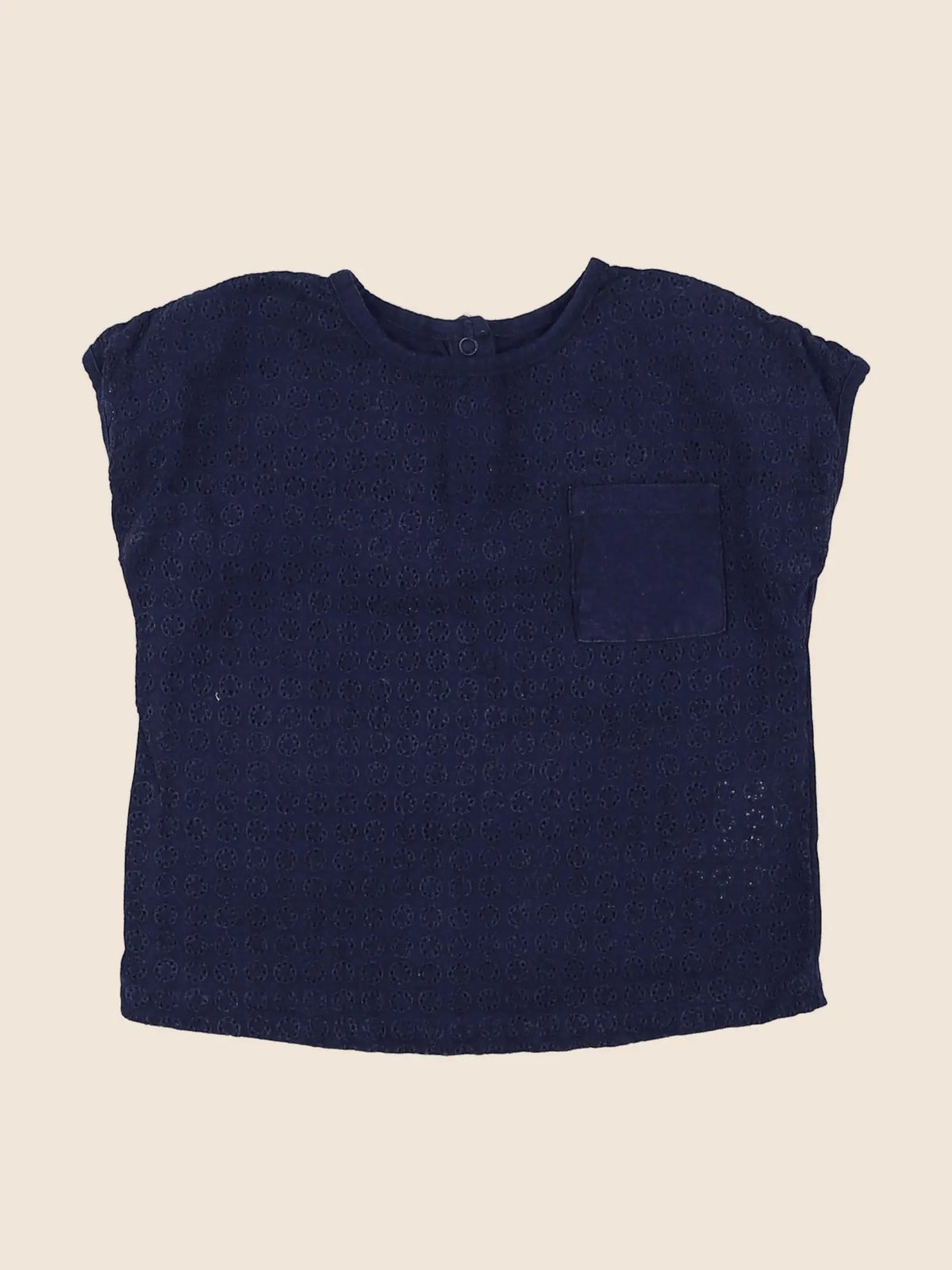 Vertbaudet - tee-shirt bleu - 12 mois