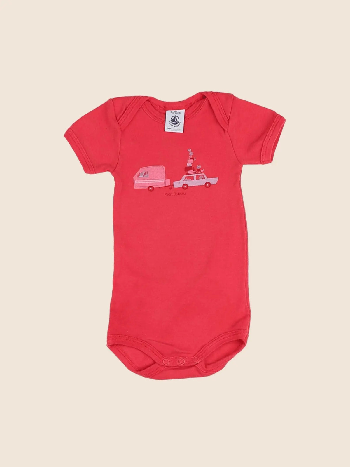 Petit Bateau - body rose - 3 mois