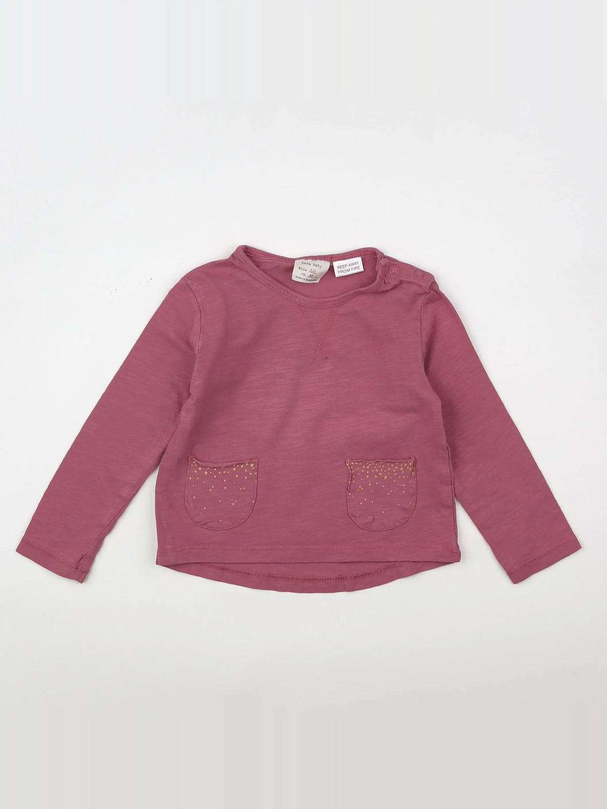 Zara - tee-shirt rose - 3/6 mois